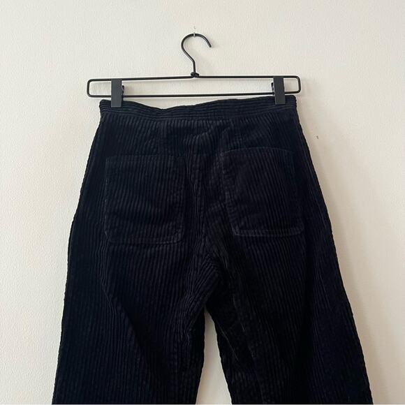 Sandro Divine Cropped Flared Corduroy Pants in Black - Picture 5 of 9